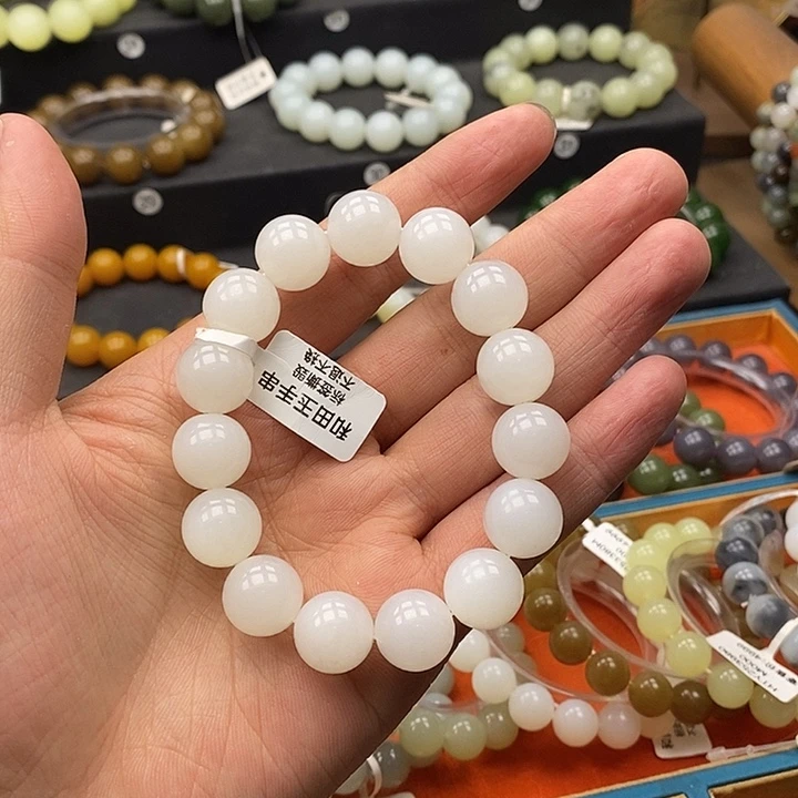 和田玉未镶嵌手链w卡14