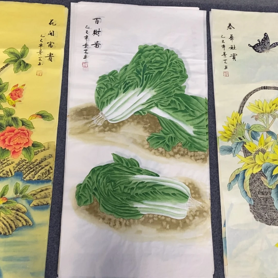 国画尺寸100✖️50三尺工笔手绘画