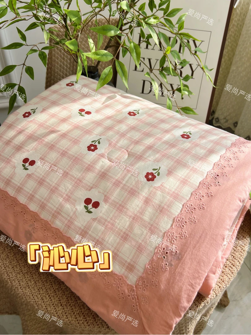 爱尚严选实体店 全棉纯棉大豆法式夏凉被舒适透气不闷热空调被