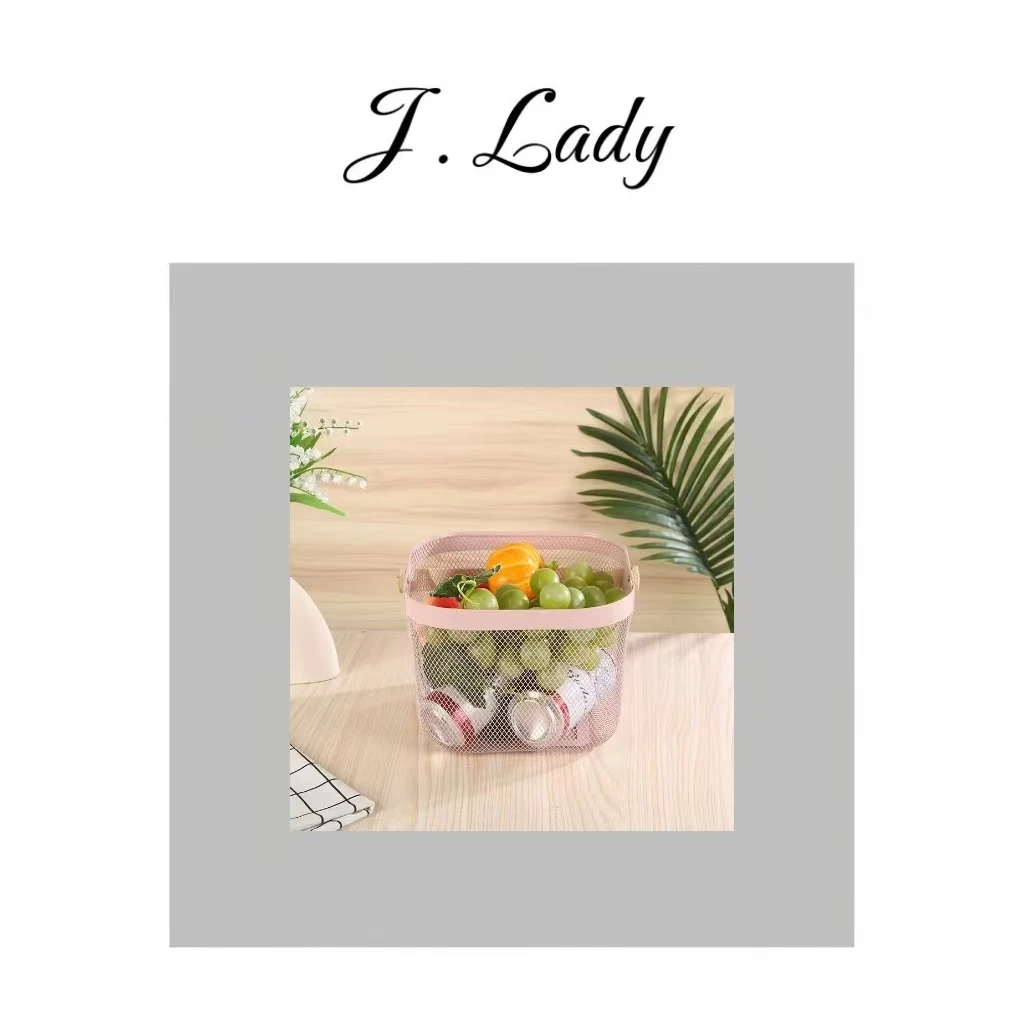 厨房带提手收纳篮水果篮家用镂空大容量储物