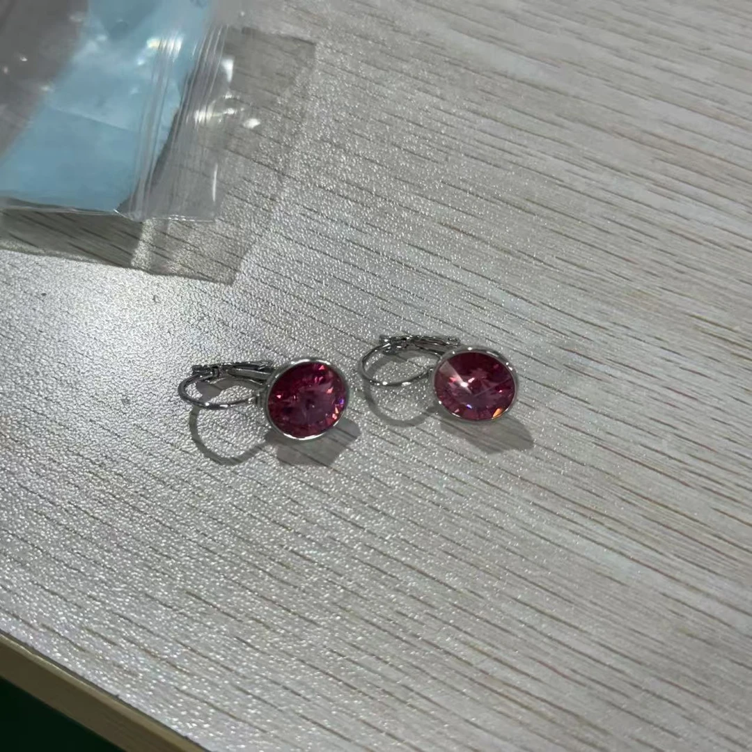 铜合金合成锆石耳饰 轻奢精美镶嵌简约百搭耳环 JM257XRXC-24372