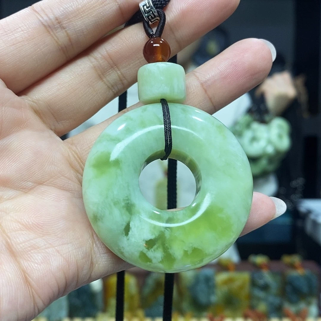 未镶嵌岫玉挂件吊坠项链