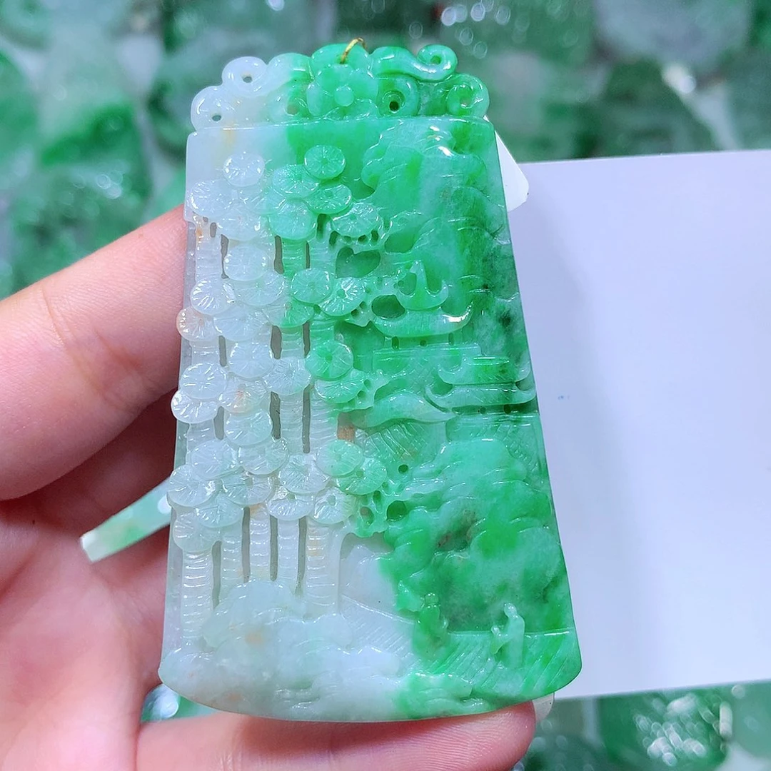 翡翠未镶嵌吊坠(不含链)