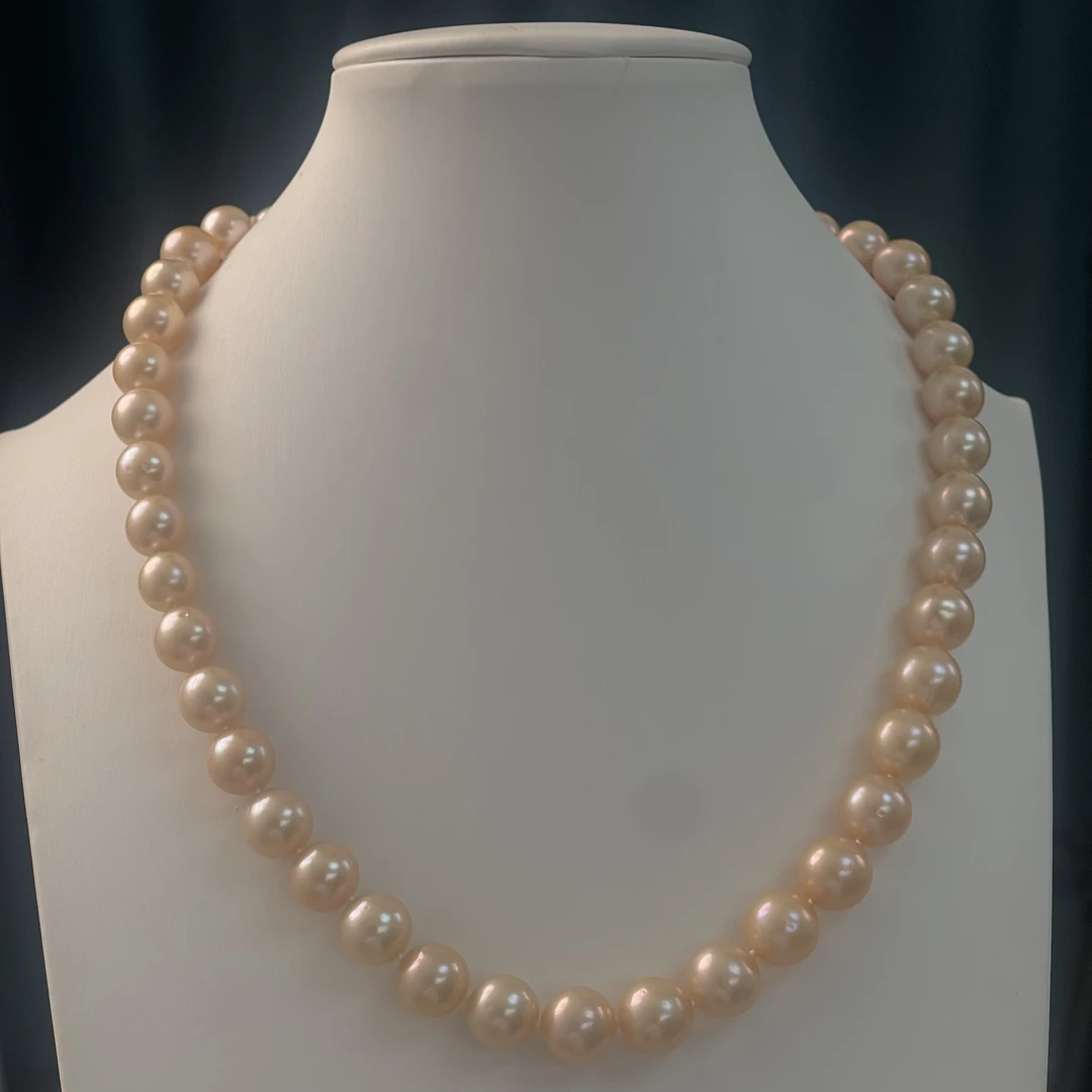 天然淡水中国红项链9-11经典百搭金色香槟色（黑标特选）XL-011