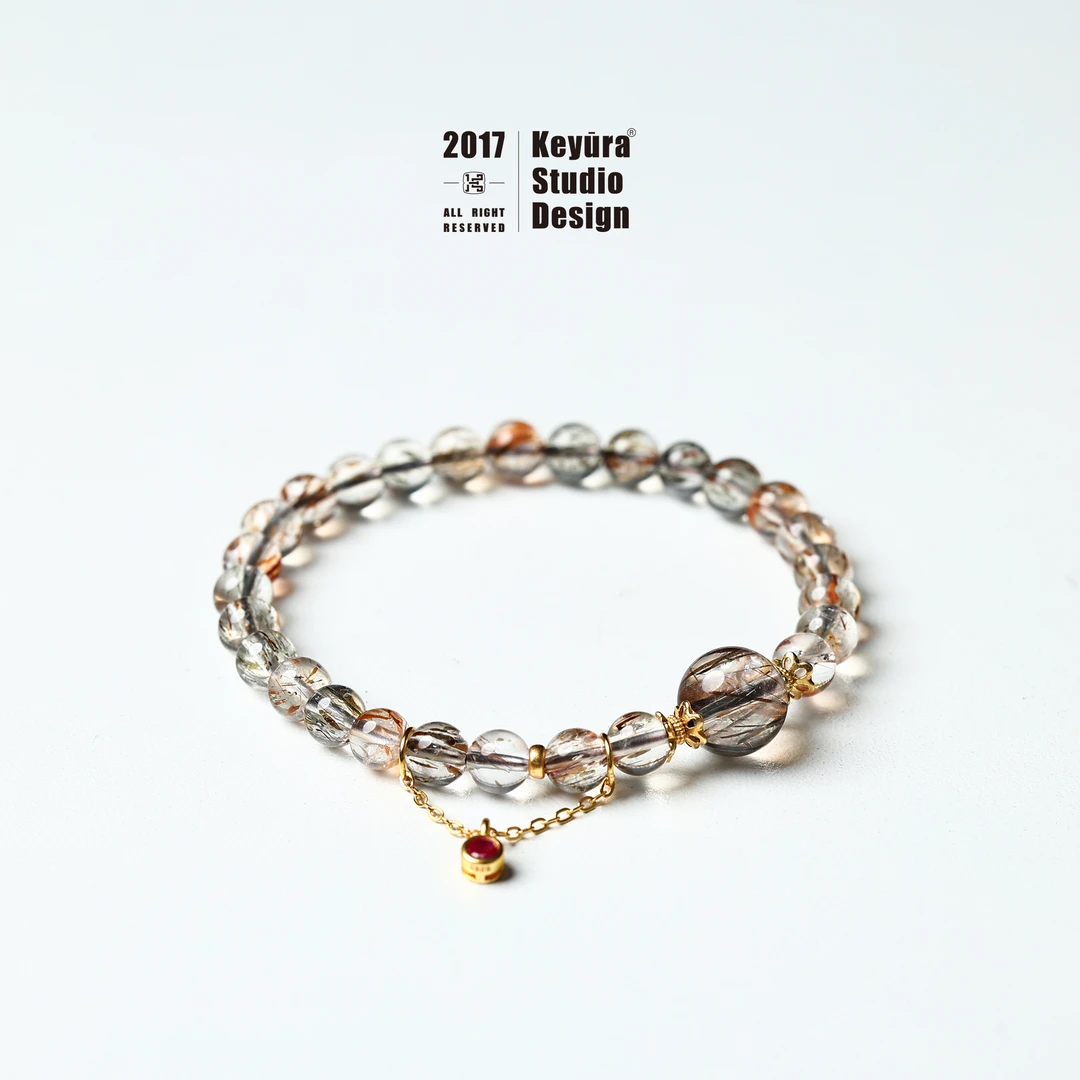 【吉由罗】发晶单圈手串 文玩手串 手串配饰