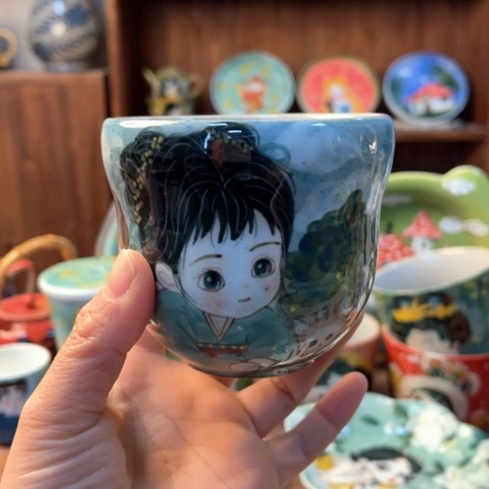 瓦当景德镇釉下手绘陶瓷