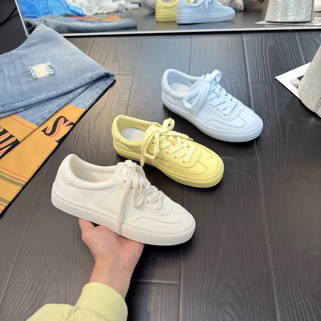 头层牛皮小白鞋女春夏秋季运动欧若风透气时尚休闲韩版夏季百搭