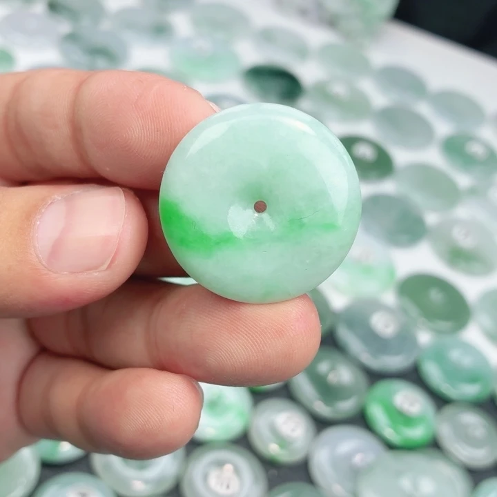 翡翠未镶嵌颈饰缅甸天然A货翡翠29.5-5.9