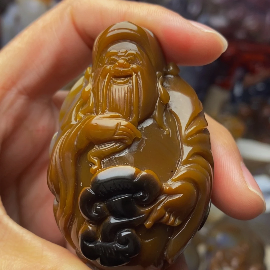 玛瑙/玉髓手把件未镶嵌