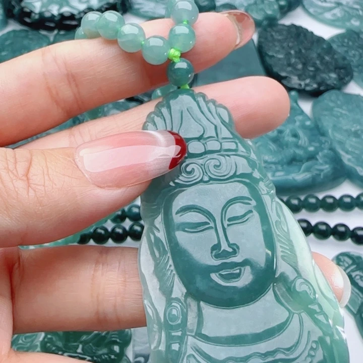 翡翠未镶嵌颈饰多样性发货天然A货翡翠