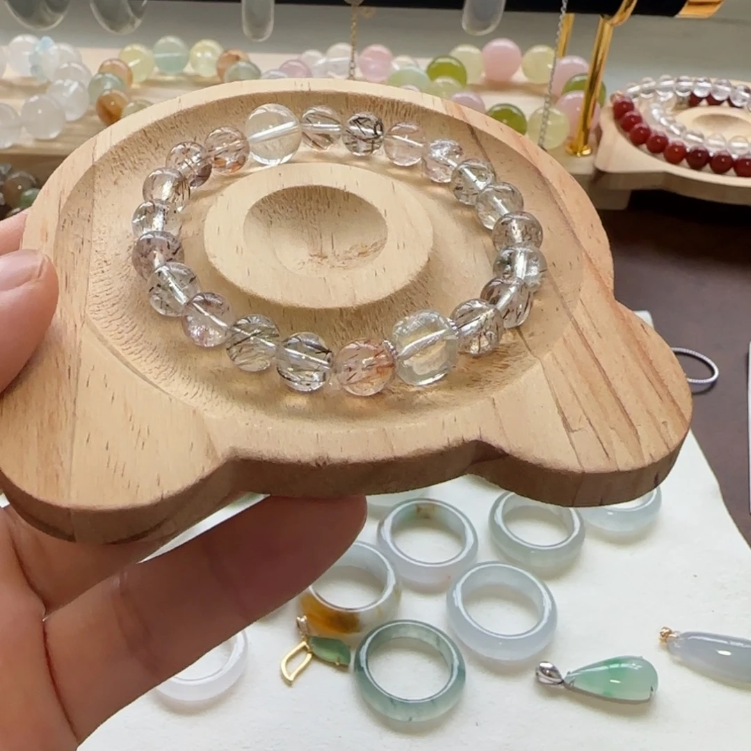 水晶合金颈饰黄方糖