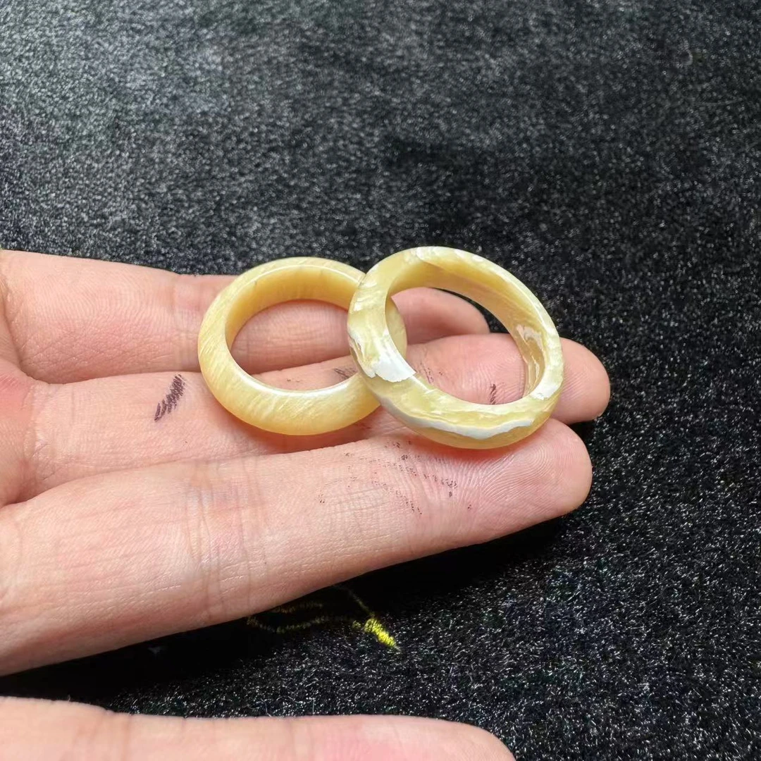 非金属羽毛戒指 黄色精美闭口戒圈 J149—多样性发一