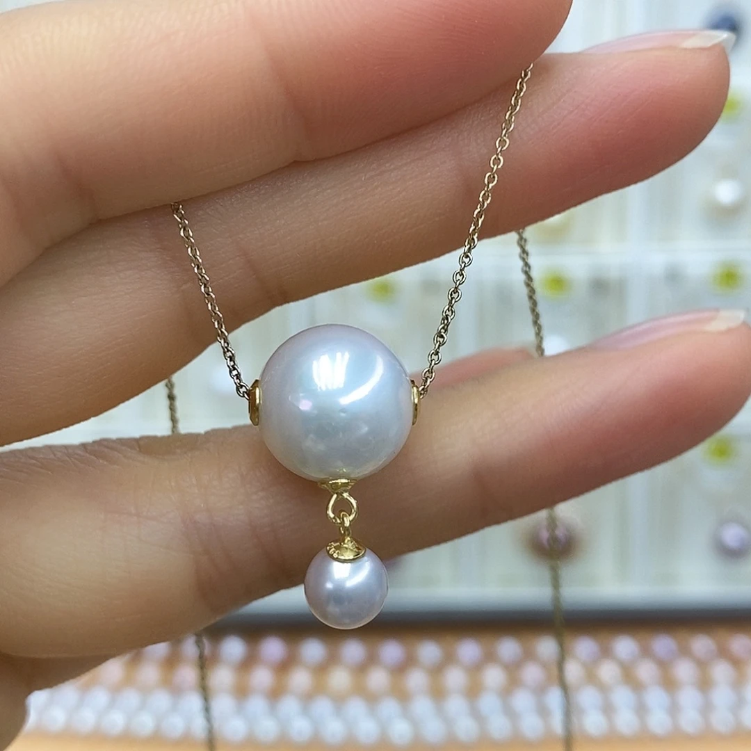 银S925镶嵌淡水珍珠吊坠(赠链)