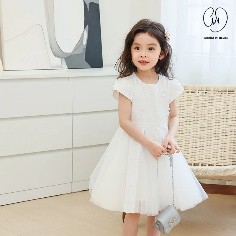 【芳韵曼舞】童装礼服婚纱纯色女童连衣裙公主裙