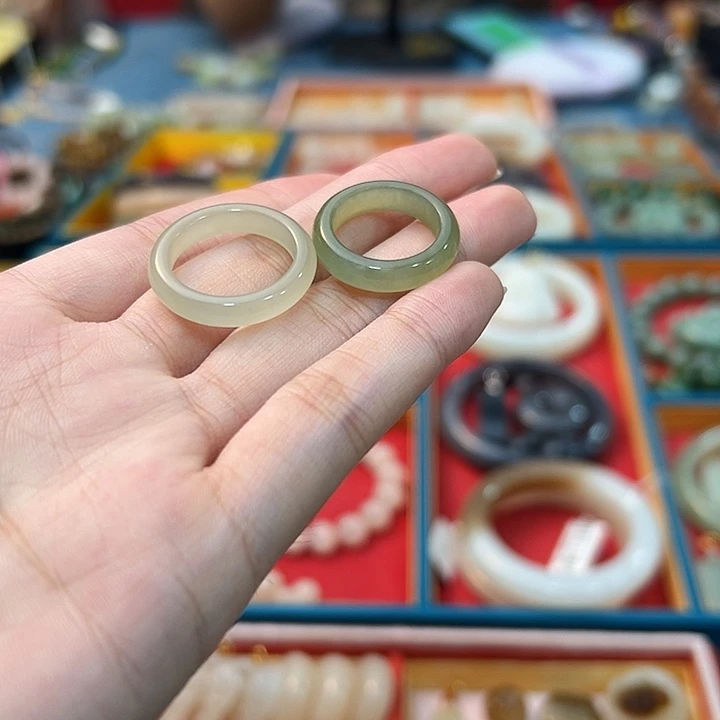 未镶嵌戒指和田玉晴水戒圈