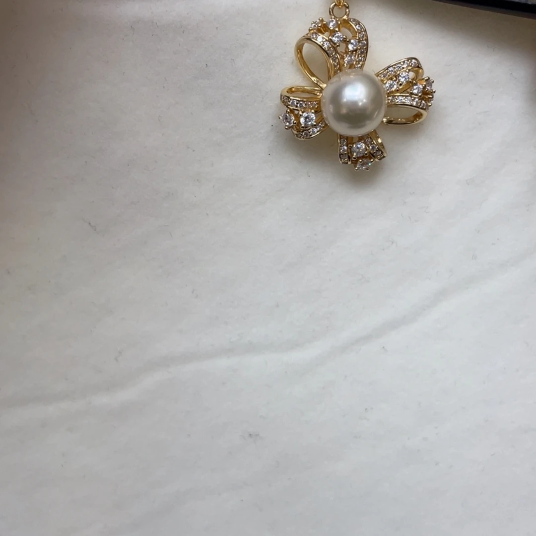 银S925镶嵌吊坠(不含链)海水珍珠