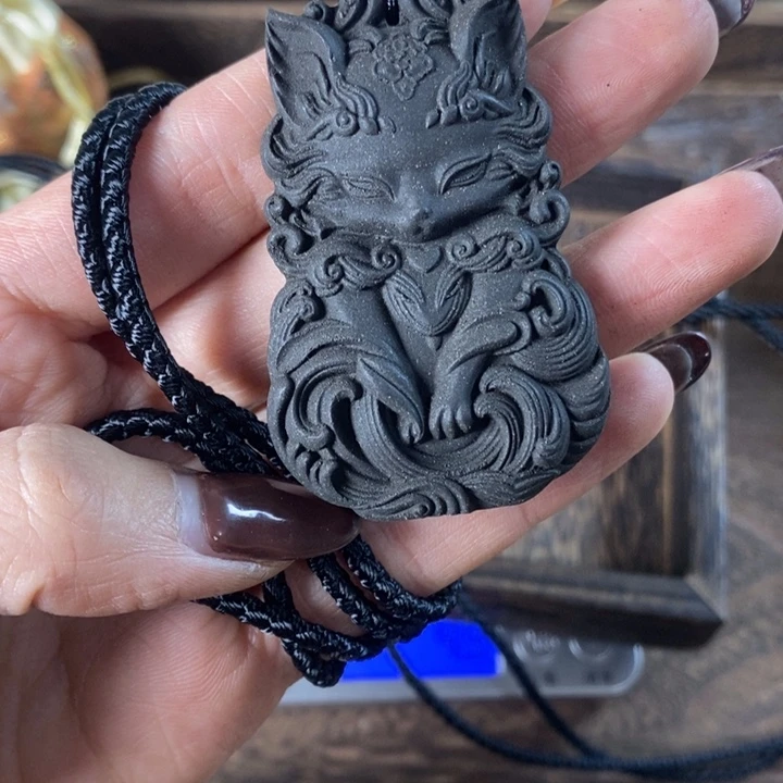 泥塑黑龙涎凤九娘娘香牌