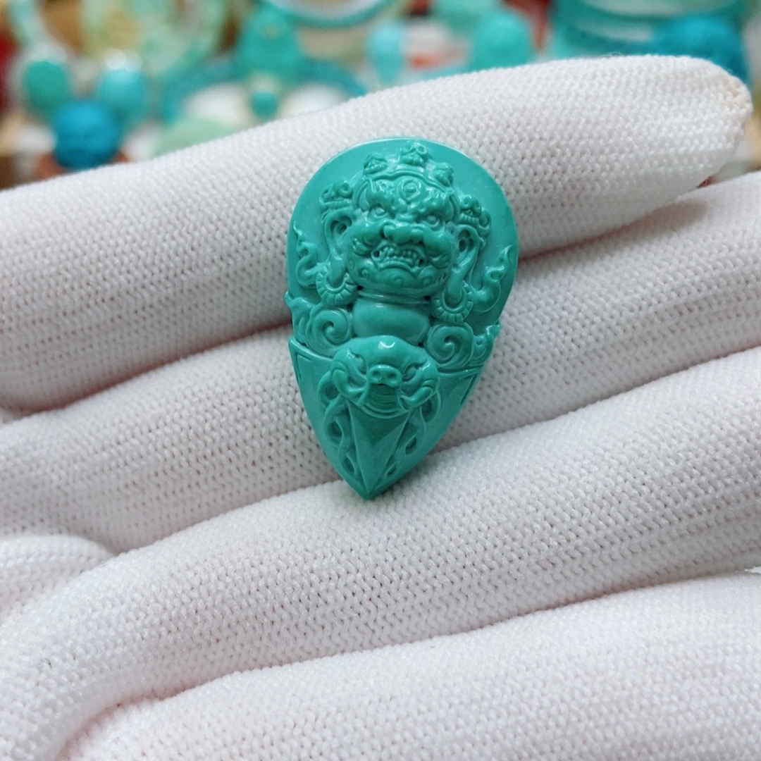 绿松石未镶嵌黑天金刚杵