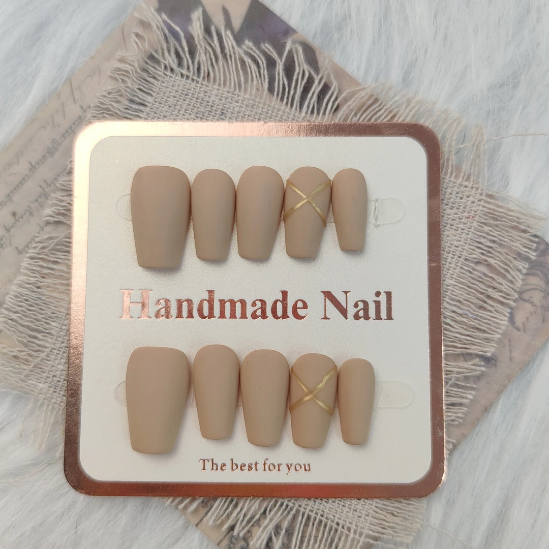 【全疆包邮010】高级纯欲纯手工穿戴甲ins风穿戴式气质美甲