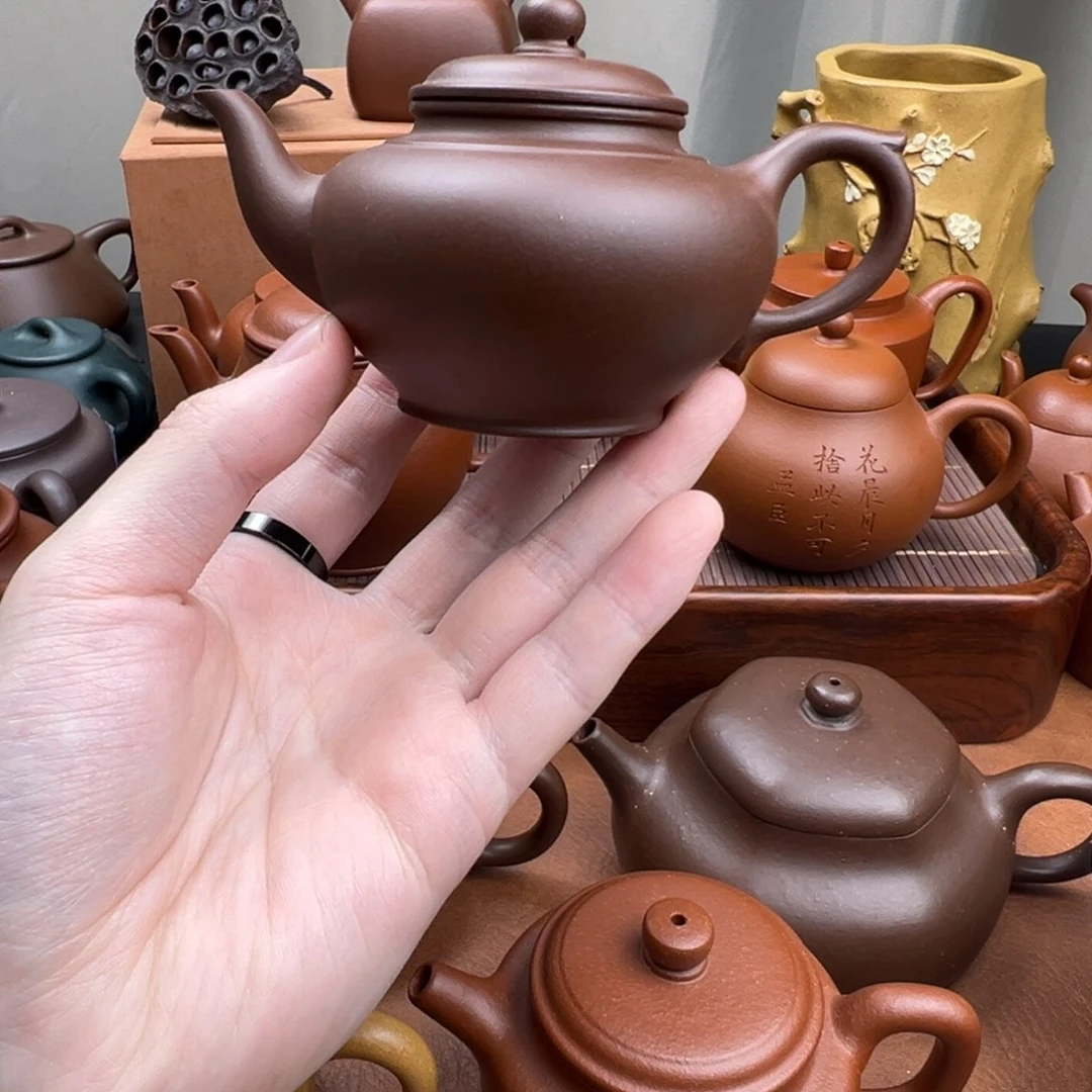 茶壶紫砂笑颖 紫泥 120cc