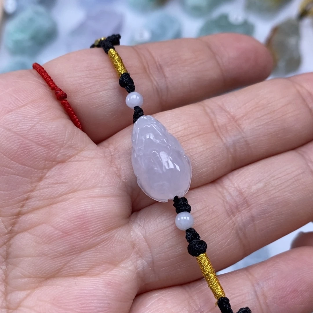 翡翠未镶嵌颈饰如意貔貅手串