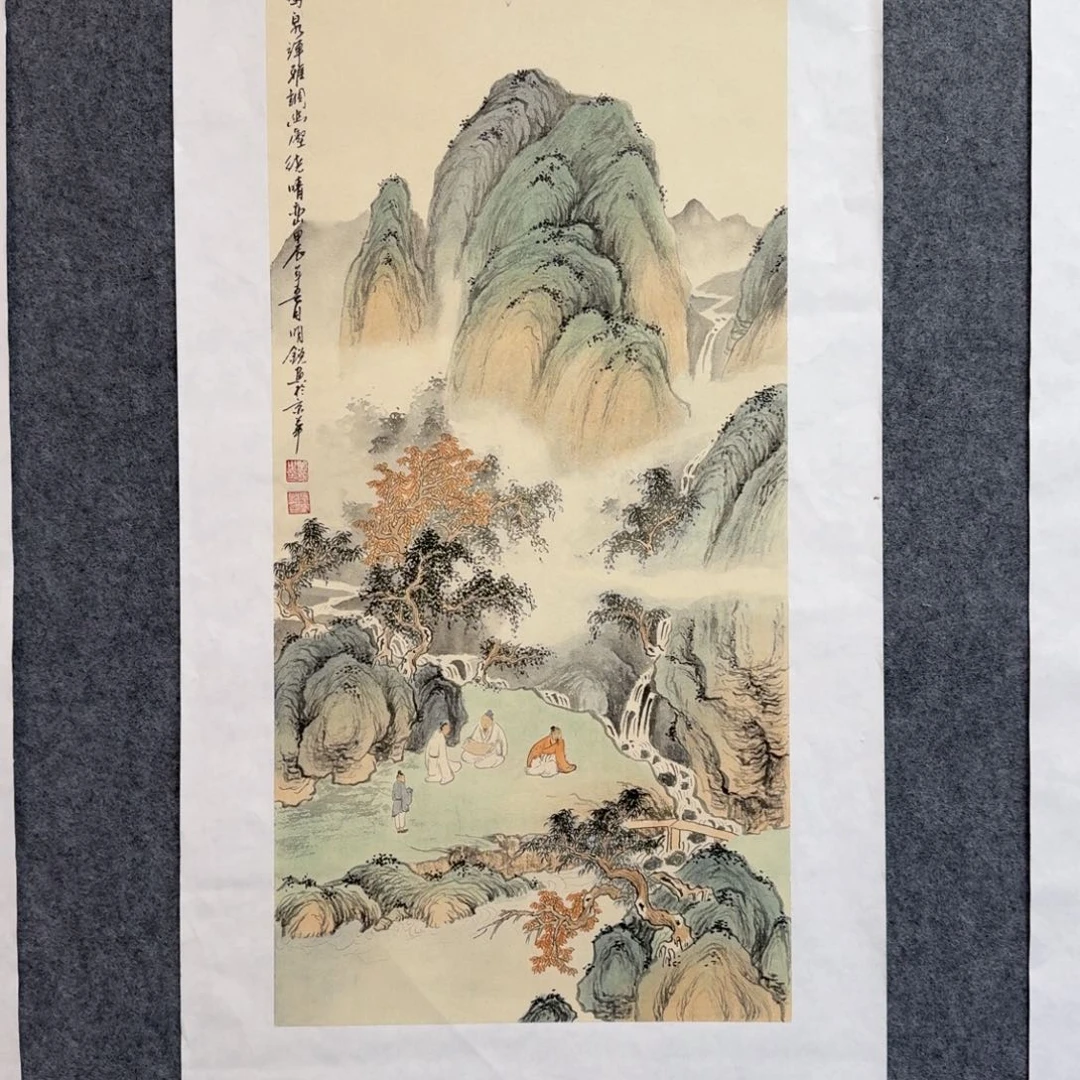 国画明锐两平尺山水