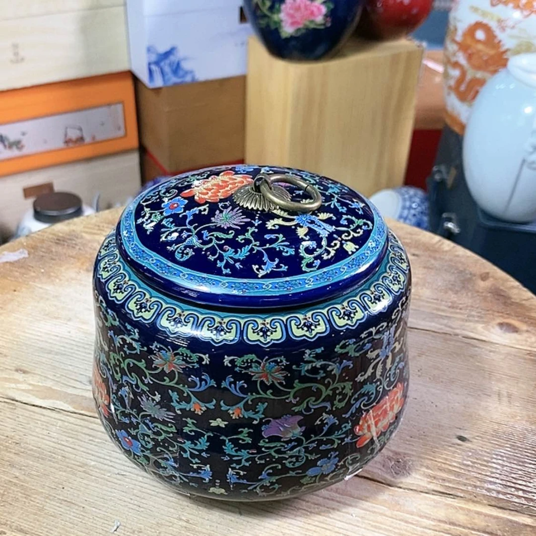【闪购商品】瓷片陶瓷茶叶罐密封罐