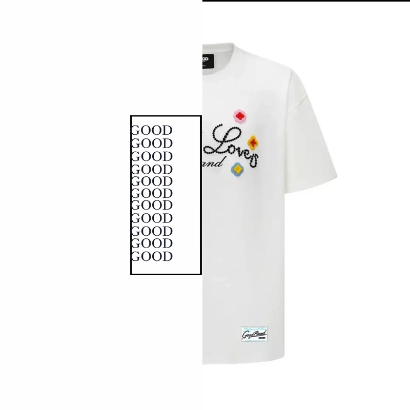 【男女情侣款】GD 2025SS十六万真刺绣T恤前后大刺绣休闲