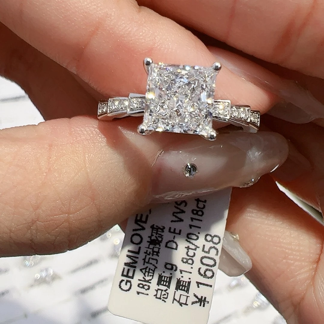 实验室培育钻石18K金镶嵌1.8