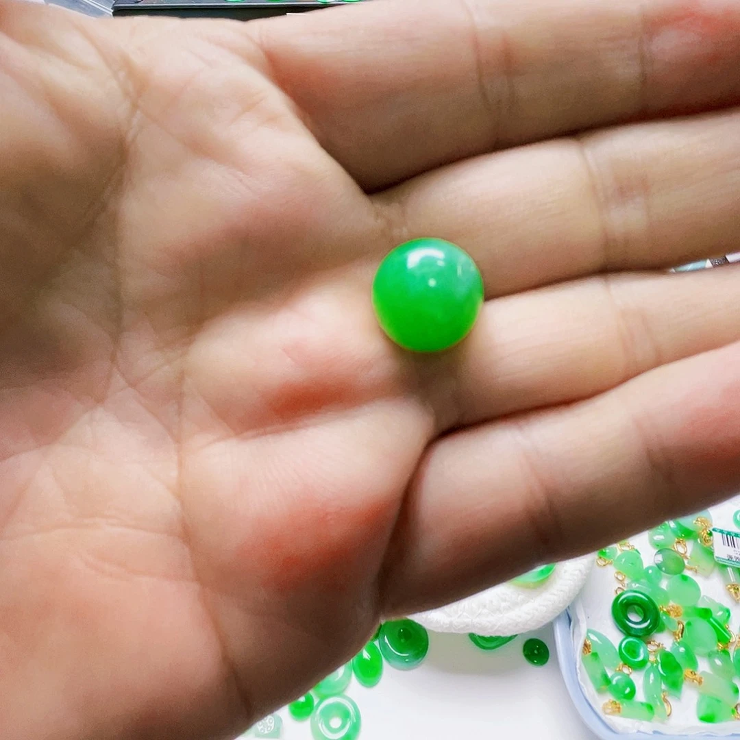 南***衣翡翠散珠天然缅甸翡翠A货