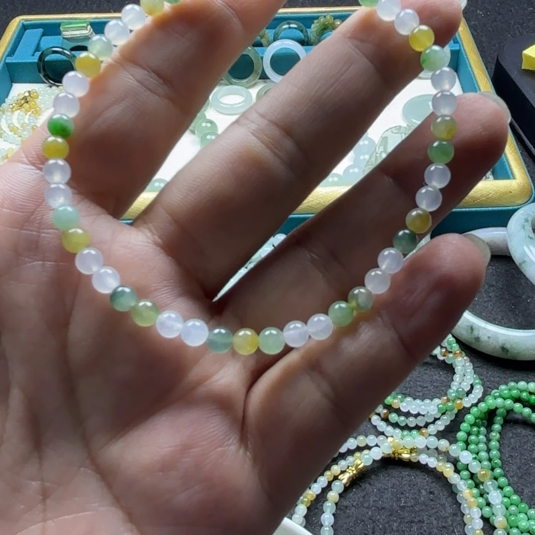 定制翡翠未镶嵌手串4.2