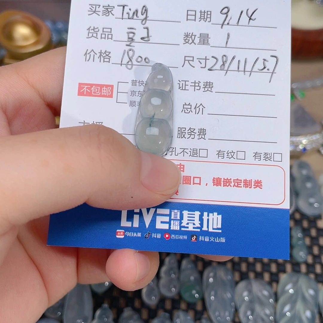 T****颈饰未镶嵌翡翠天然缅甸A货翡翠