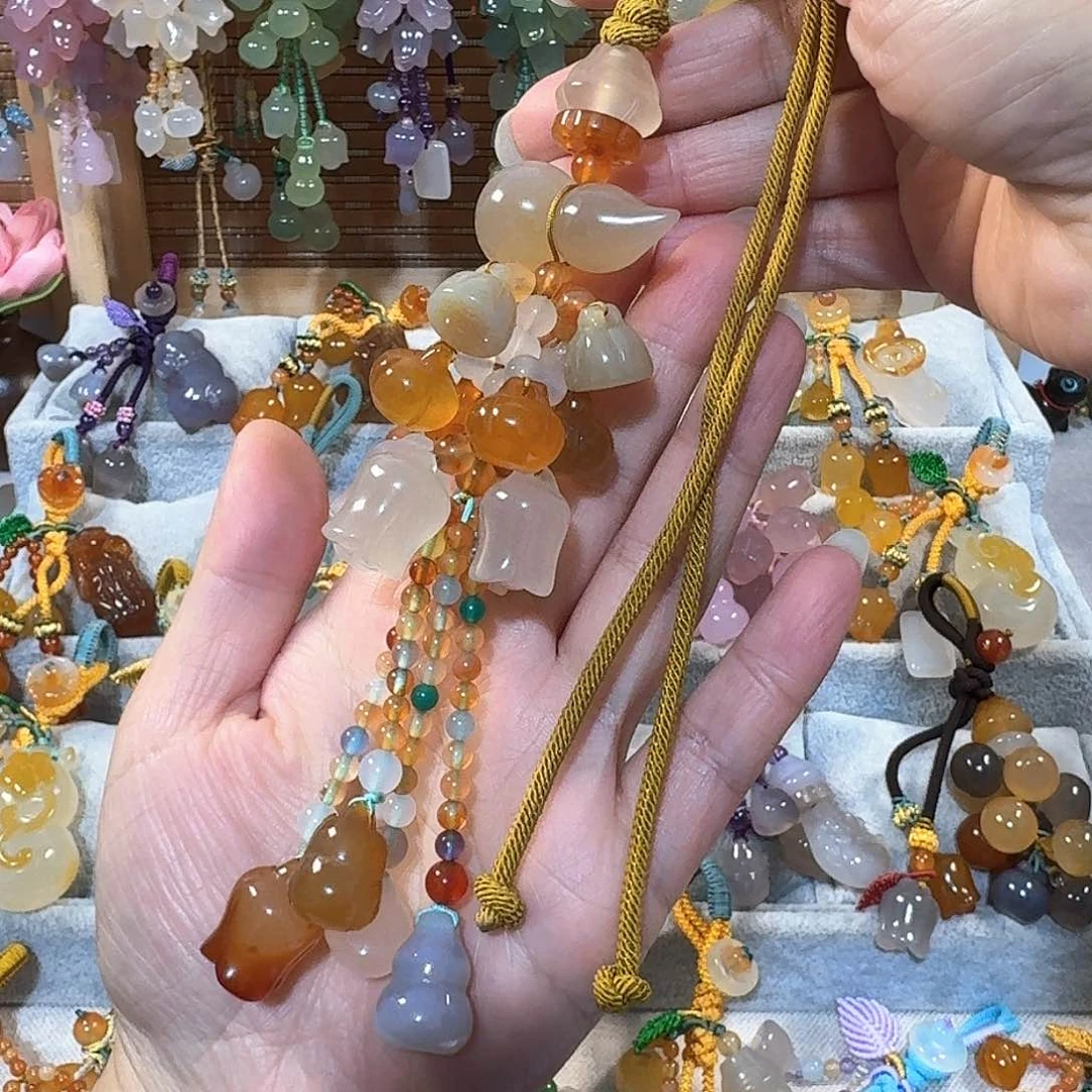 玛瑙/玉髓手机链天然玉髓玛瑙通货料不挑不拣随机发未镶嵌