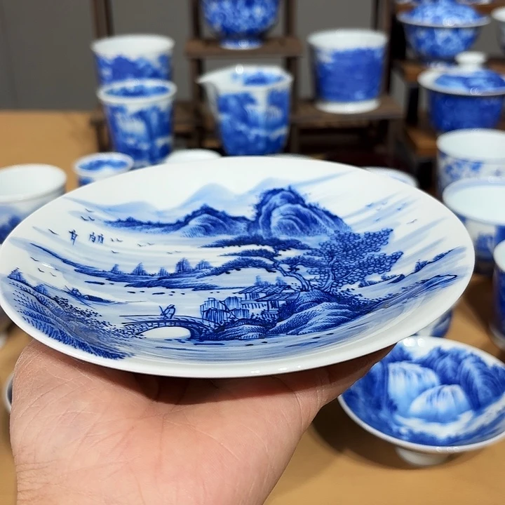 景德镇纯手绘壶承微瑕