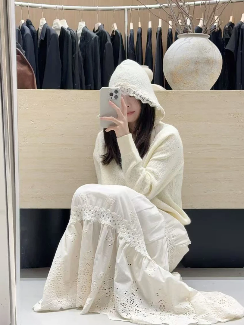 Mary （605#）温柔连帽机理感毛衣kc