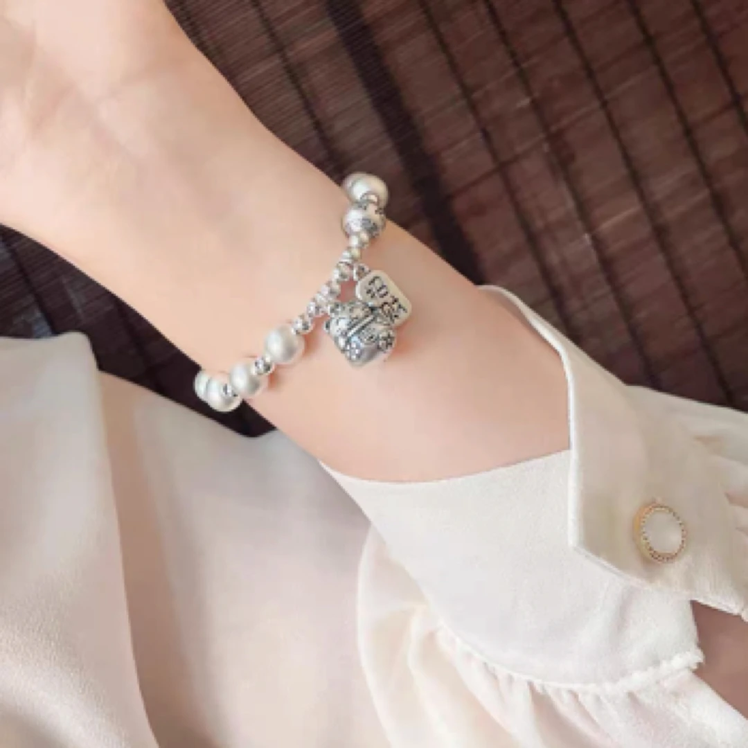 铜合金手链 复古招财猫招财纳福福禄平安小众高级轻奢百搭个性潮