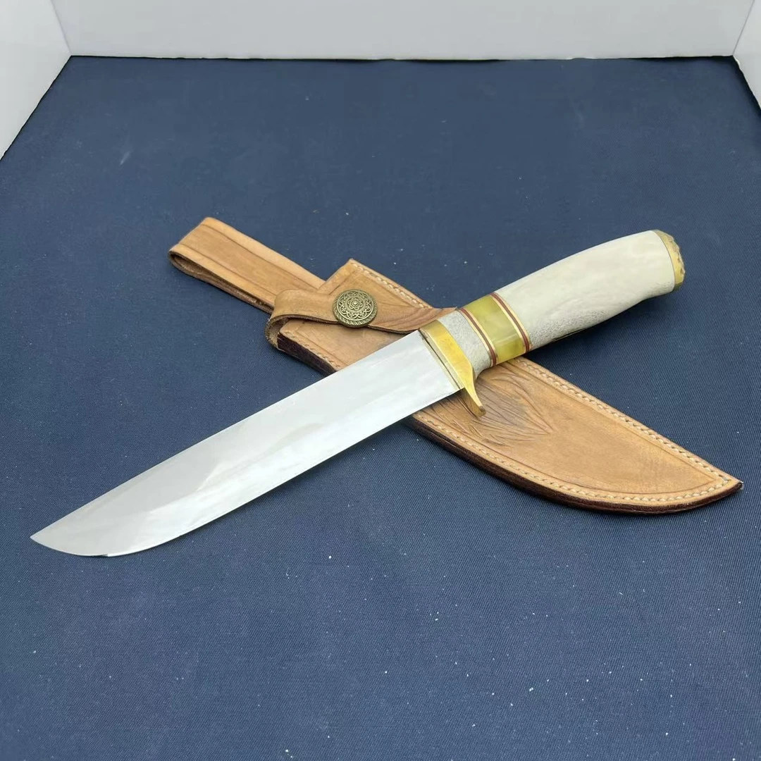 新疆可发 纯手工制作进口切纸钢 户外刀已开刃