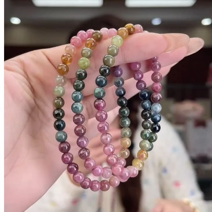 01500408碧玺/未镶嵌5mm+碧玺多圈多样性发货8