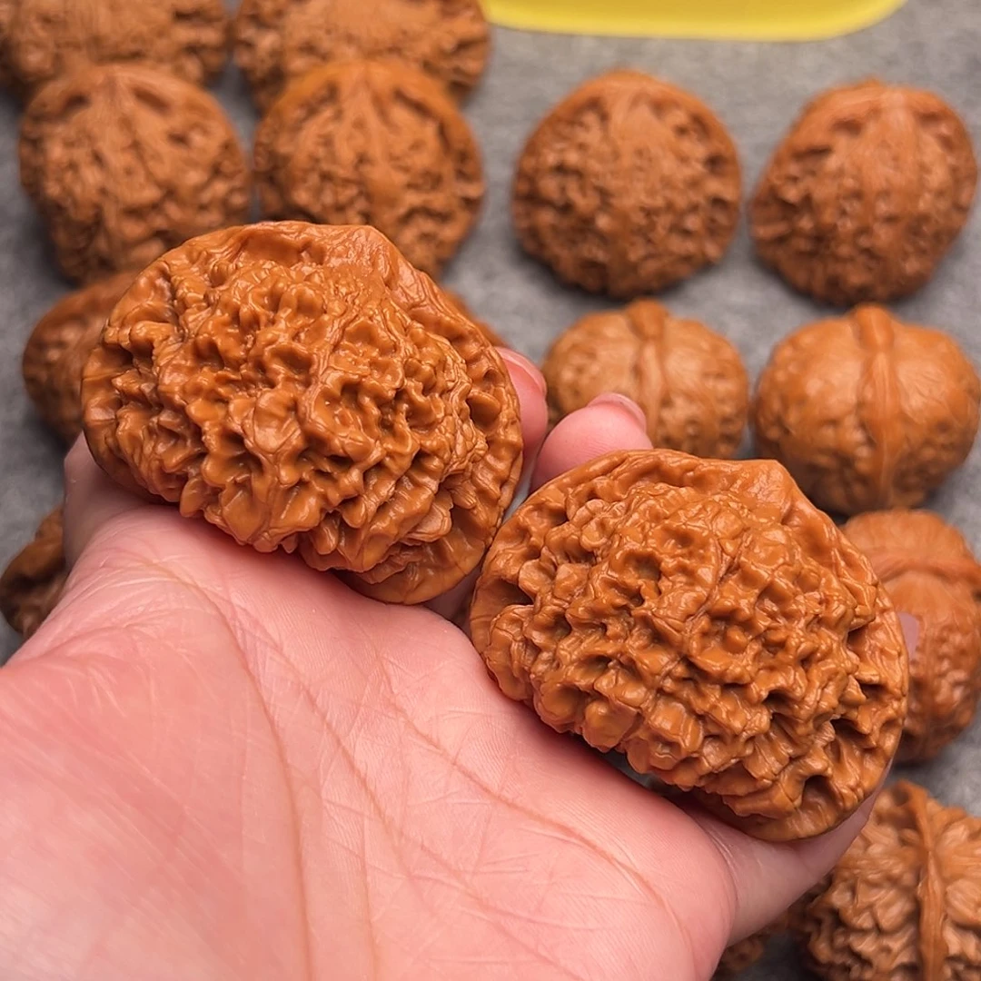 把件文玩核桃热***手精品官帽52全品毕业款重58克