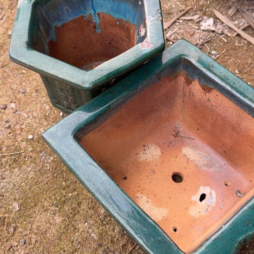 紫砂花盆H****i瑕疵品     两个