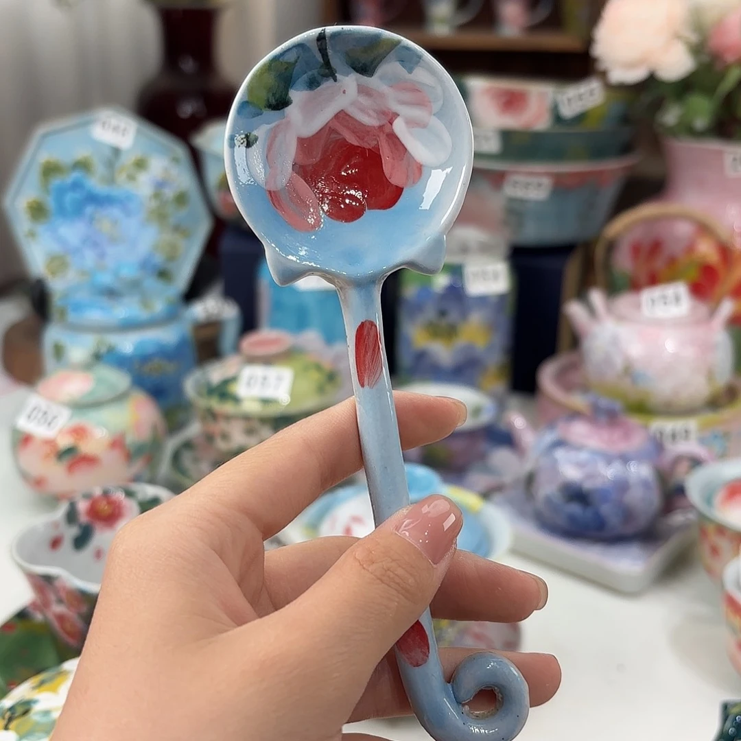 景德镇手绘高温釉下彩陶瓷茶具