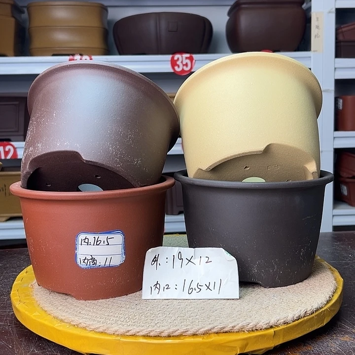 花盆紫砂蛇年大吉