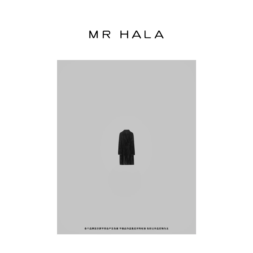 MRHALA 载月丹麦手工全抽水貂大衣女 YW7717