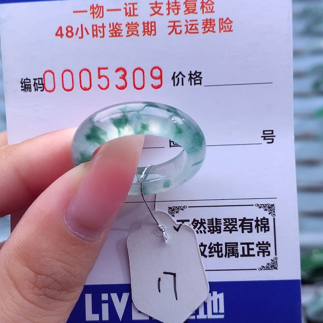 翡翠未镶嵌戒指天然
