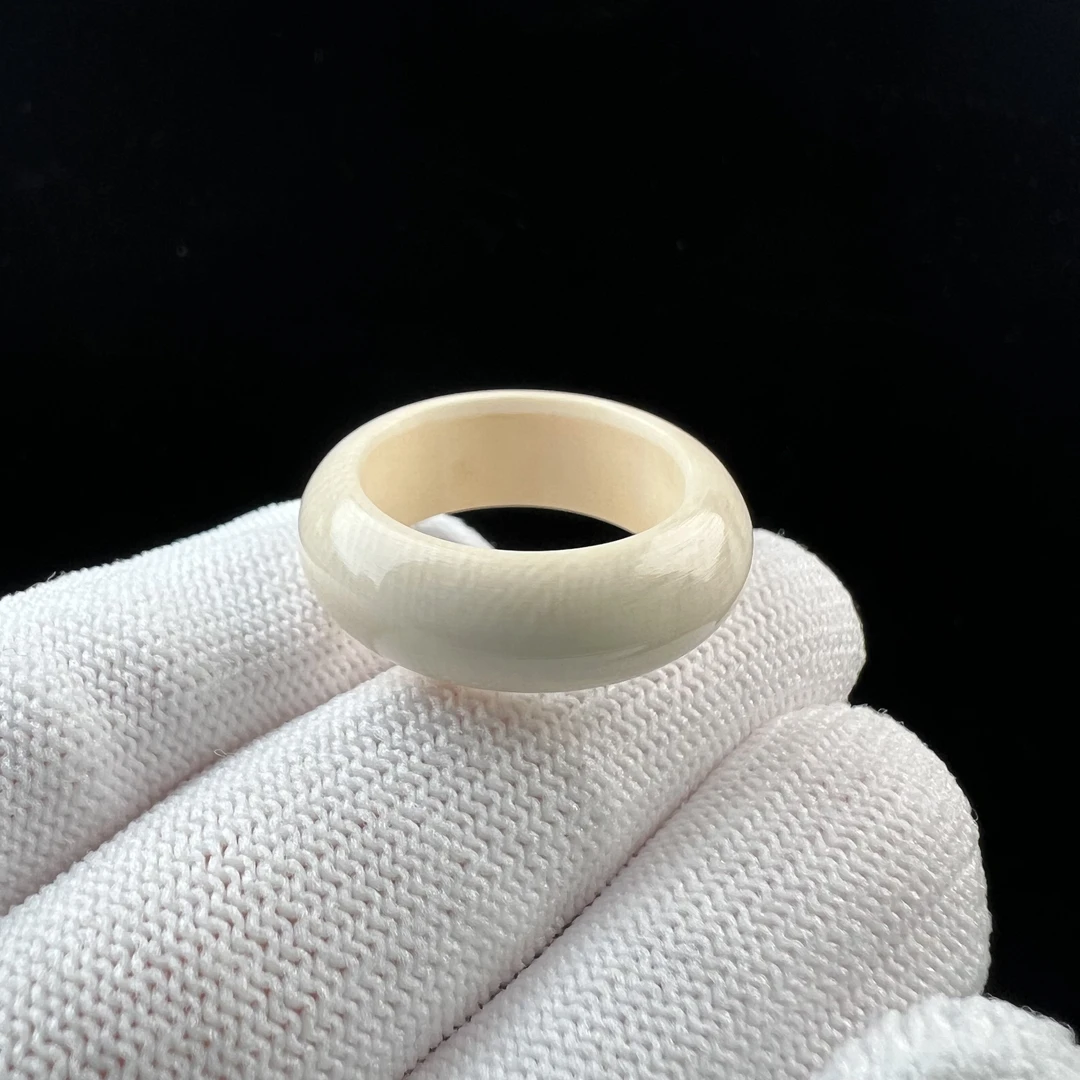 X6828天然猛犸牙跑环 戒圈19*8mm支持鉴定 假一罚四