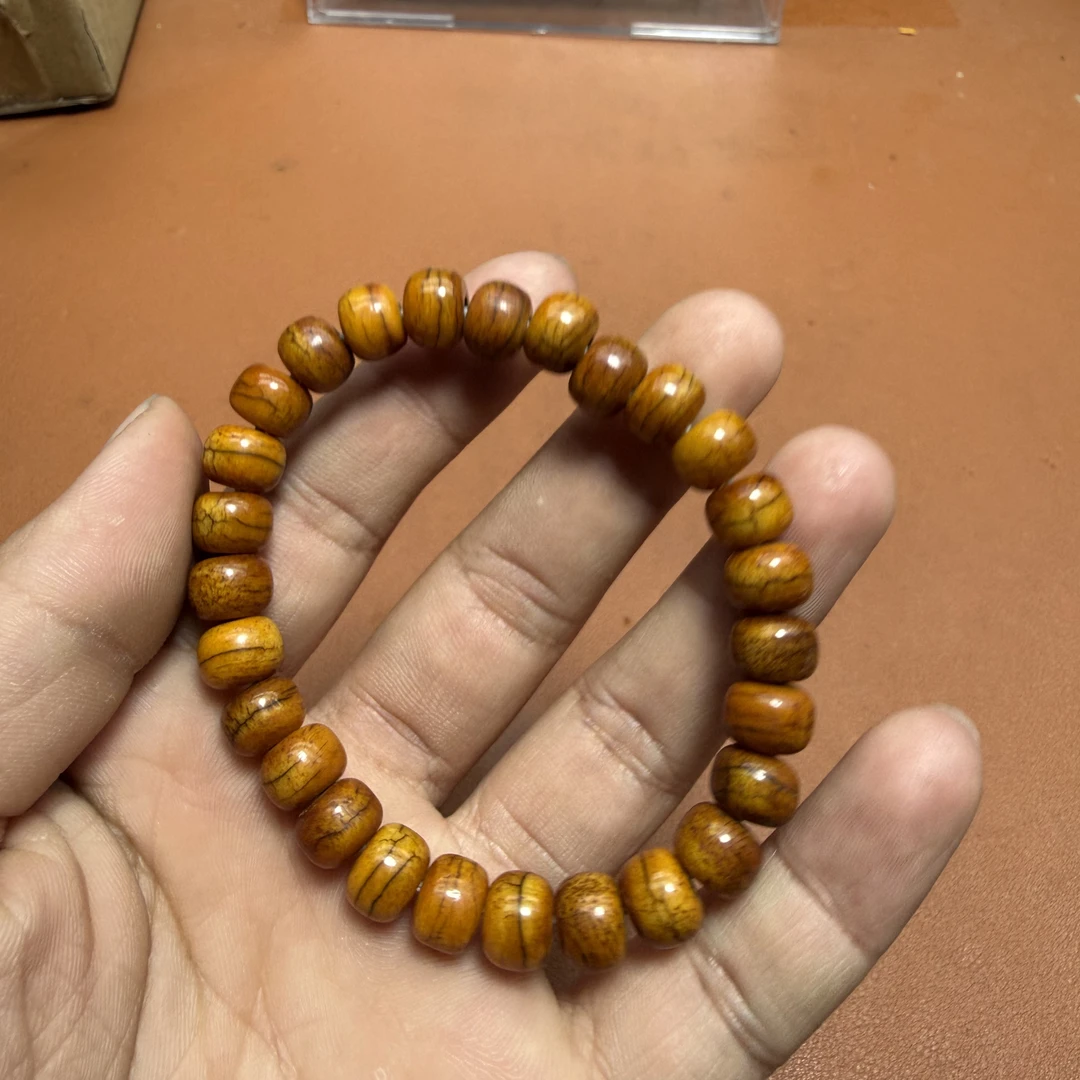 天然牛骨手串玉化老料208