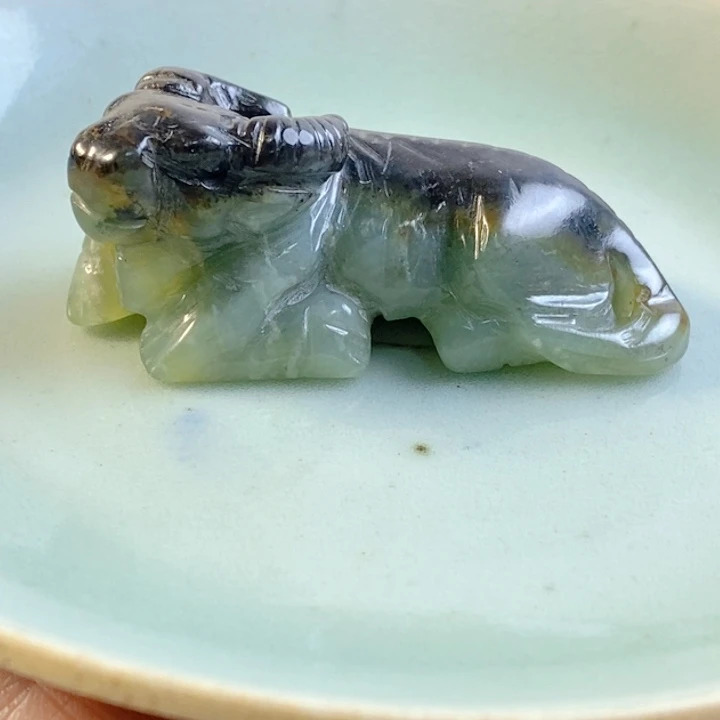 小***兵茶室瓷盘上摆件挂件