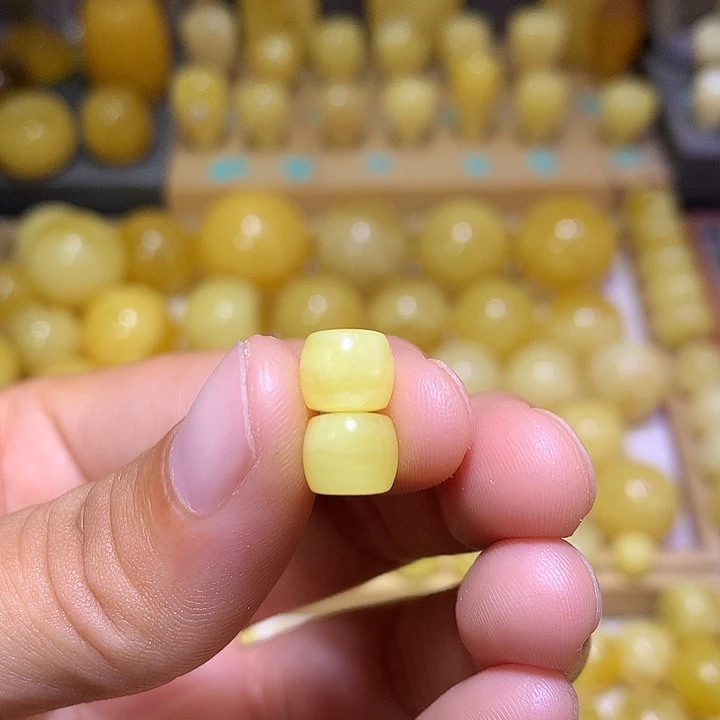 裸石蜜蜡未镶嵌天然俄料白花蜜蜡精工直切8