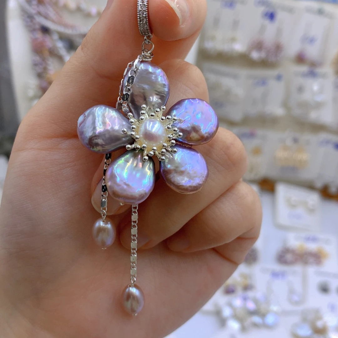 淡水珍珠颈饰银S925镶嵌