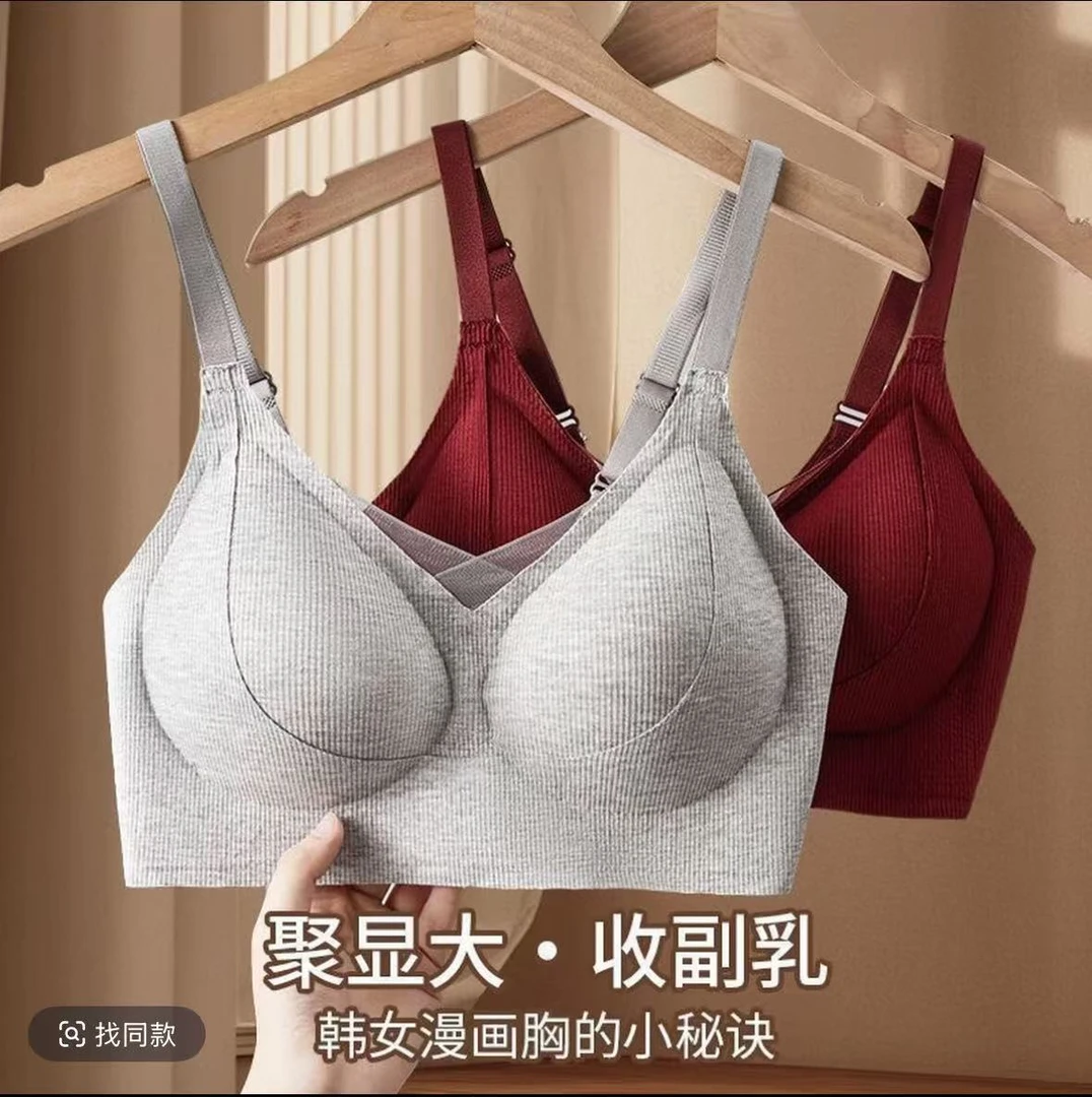 【提拉有型】双面磨绒亲肤舒适防下垂聚拢无钢圈立体杯文胸内衣